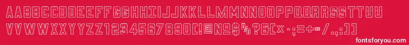 3x5outli Font – White Fonts on Red Background