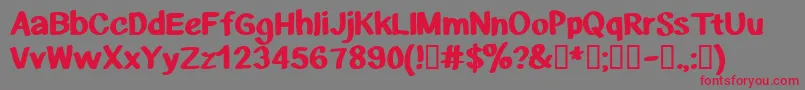 Cfriseofnations Font – Red Fonts on Gray Background
