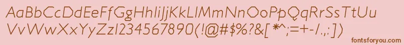 JillicanltItalic Font – Brown Fonts on Pink Background