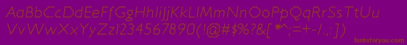 JillicanltItalic Font – Brown Fonts on Purple Background