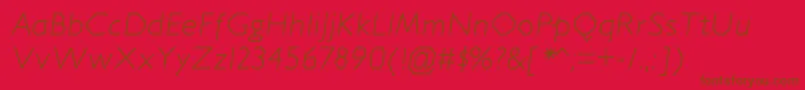 JillicanltItalic Font – Brown Fonts on Red Background