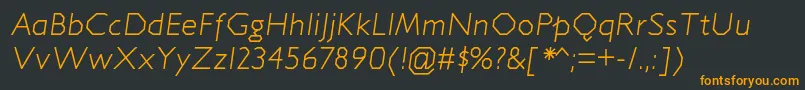 JillicanltItalic Font – Orange Fonts on Black Background