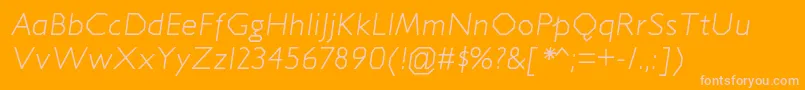 JillicanltItalic Font – Pink Fonts on Orange Background