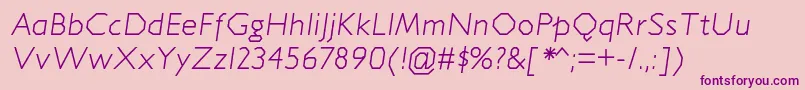 JillicanltItalic Font – Purple Fonts on Pink Background