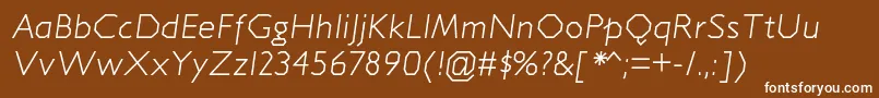 JillicanltItalic Font – White Fonts on Brown Background