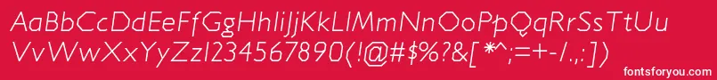 JillicanltItalic Font – White Fonts on Red Background