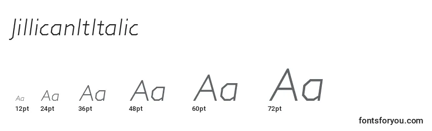 JillicanltItalic Font Sizes