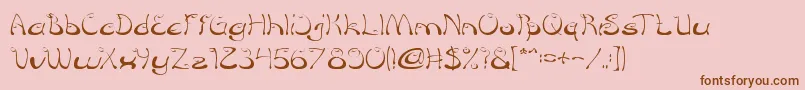 CroissantSandwichThin Font – Brown Fonts on Pink Background