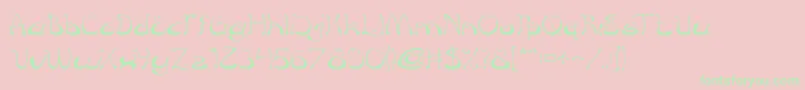 CroissantSandwichThin Font – Green Fonts on Pink Background