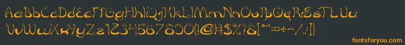 CroissantSandwichThin Font – Orange Fonts on Black Background