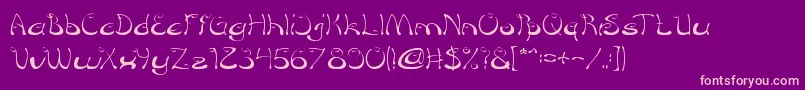 CroissantSandwichThin Font – Pink Fonts on Purple Background