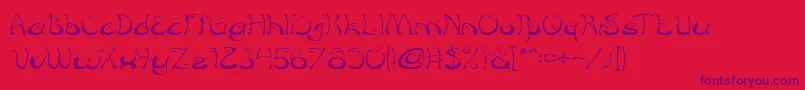 CroissantSandwichThin Font – Purple Fonts on Red Background