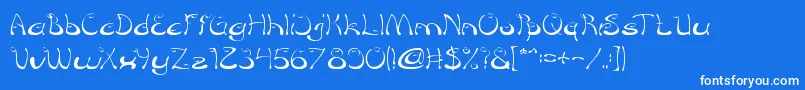 CroissantSandwichThin Font – White Fonts on Blue Background