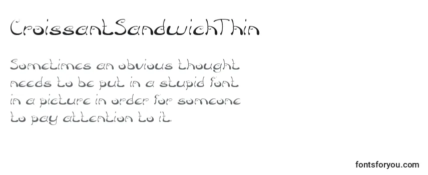 Шрифт CroissantSandwichThin