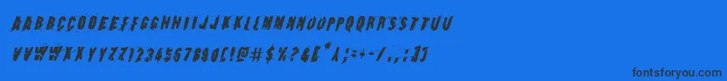 Earthshakecondital Font – Black Fonts on Blue Background