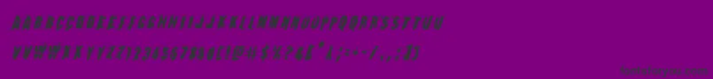 Earthshakecondital-Schriftart – Schwarze Schriften auf violettem Hintergrund