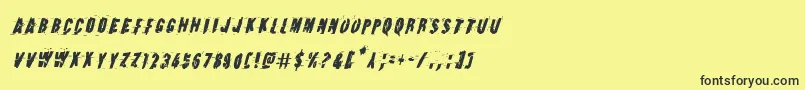 Earthshakecondital Font – Black Fonts on Yellow Background