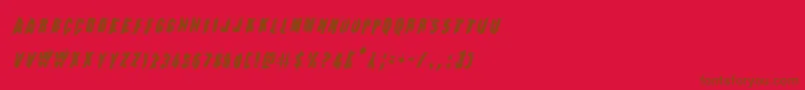 Earthshakecondital Font – Brown Fonts on Red Background