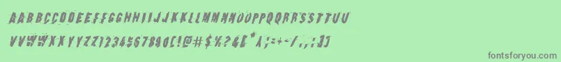 Earthshakecondital Font – Gray Fonts on Green Background