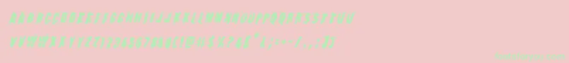 Earthshakecondital Font – Green Fonts on Pink Background