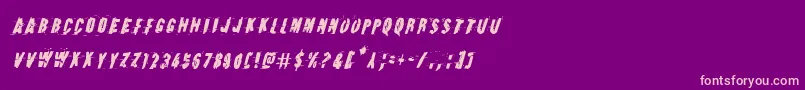 Earthshakecondital Font – Pink Fonts on Purple Background