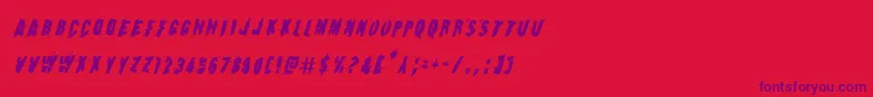 Earthshakecondital Font – Purple Fonts on Red Background