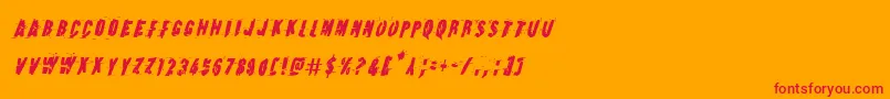 Earthshakecondital Font – Red Fonts on Orange Background