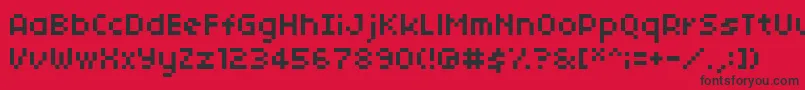 フォント04b03 – 赤い背景に黒い文字