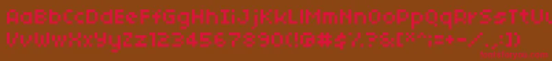 04b03 Font – Red Fonts on Brown Background