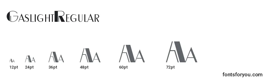 GaslightRegular Font Sizes