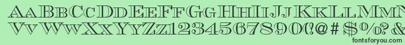 MauriceoutlineRegular Font – Black Fonts on Green Background