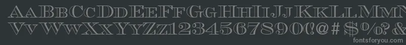 MauriceoutlineRegular Font – Gray Fonts on Black Background