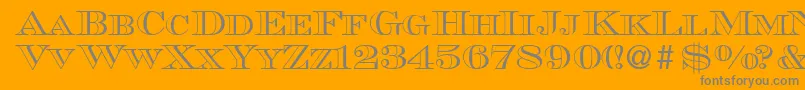 MauriceoutlineRegular Font – Gray Fonts on Orange Background