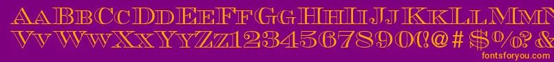 MauriceoutlineRegular Font – Orange Fonts on Purple Background