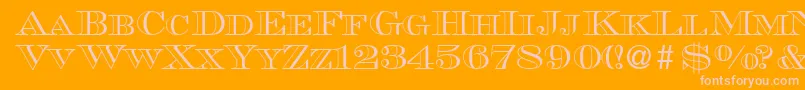 MauriceoutlineRegular Font – Pink Fonts on Orange Background