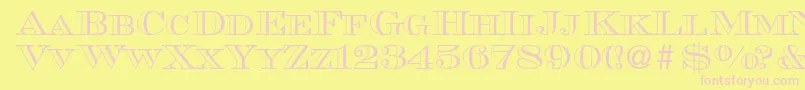 MauriceoutlineRegular Font – Pink Fonts on Yellow Background