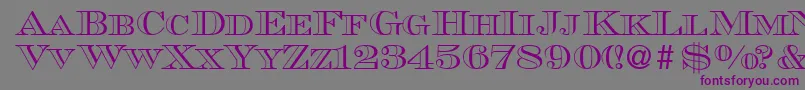 MauriceoutlineRegular Font – Purple Fonts on Gray Background