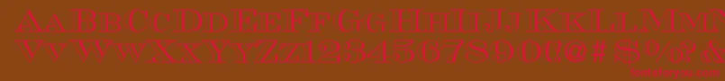 MauriceoutlineRegular Font – Red Fonts on Brown Background