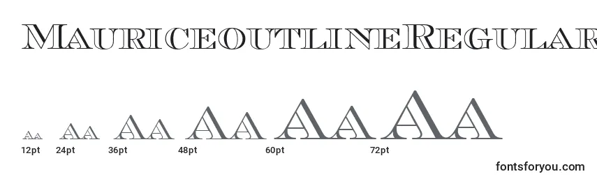 Размеры шрифта MauriceoutlineRegular