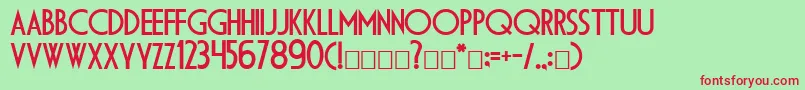 DsDiploma Font – Red Fonts on Green Background