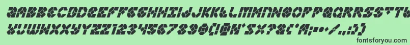 Zoomrunnercondital Font – Black Fonts on Green Background