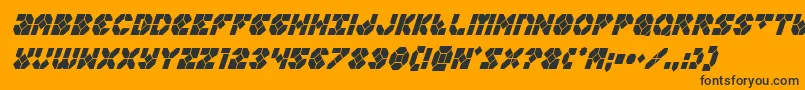Zoomrunnercondital Font – Black Fonts on Orange Background