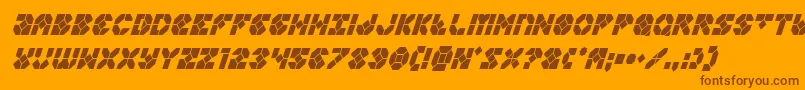 Zoomrunnercondital Font – Brown Fonts on Orange Background