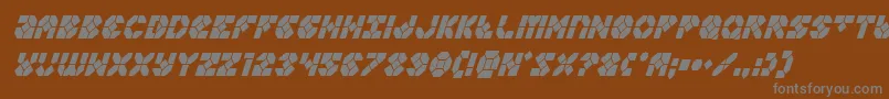 Шрифт Zoomrunnercondital – серые шрифты на коричневом фоне