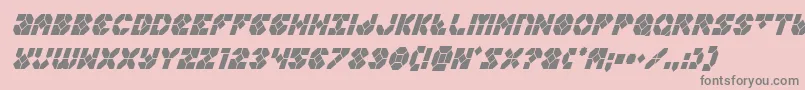 フォントZoomrunnercondital – ピンクの背景に灰色の文字