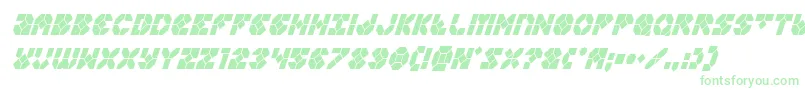 Zoomrunnercondital-Schriftart – Grüne Schriften