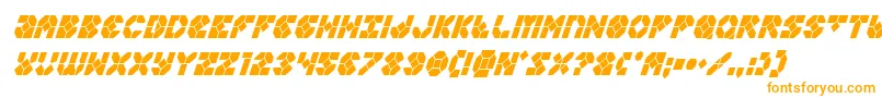 Zoomrunnercondital Font – Orange Fonts on White Background