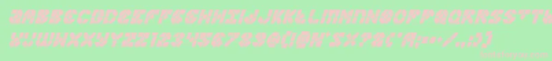 Zoomrunnercondital Font – Pink Fonts on Green Background