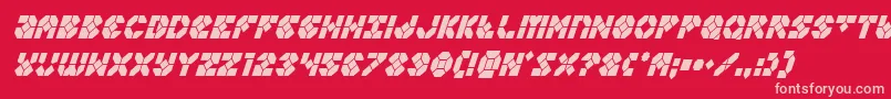 Zoomrunnercondital Font – Pink Fonts on Red Background
