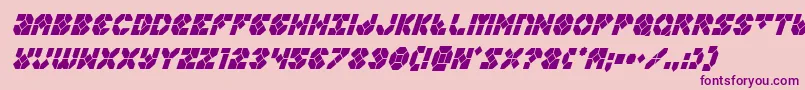 Zoomrunnercondital Font – Purple Fonts on Pink Background